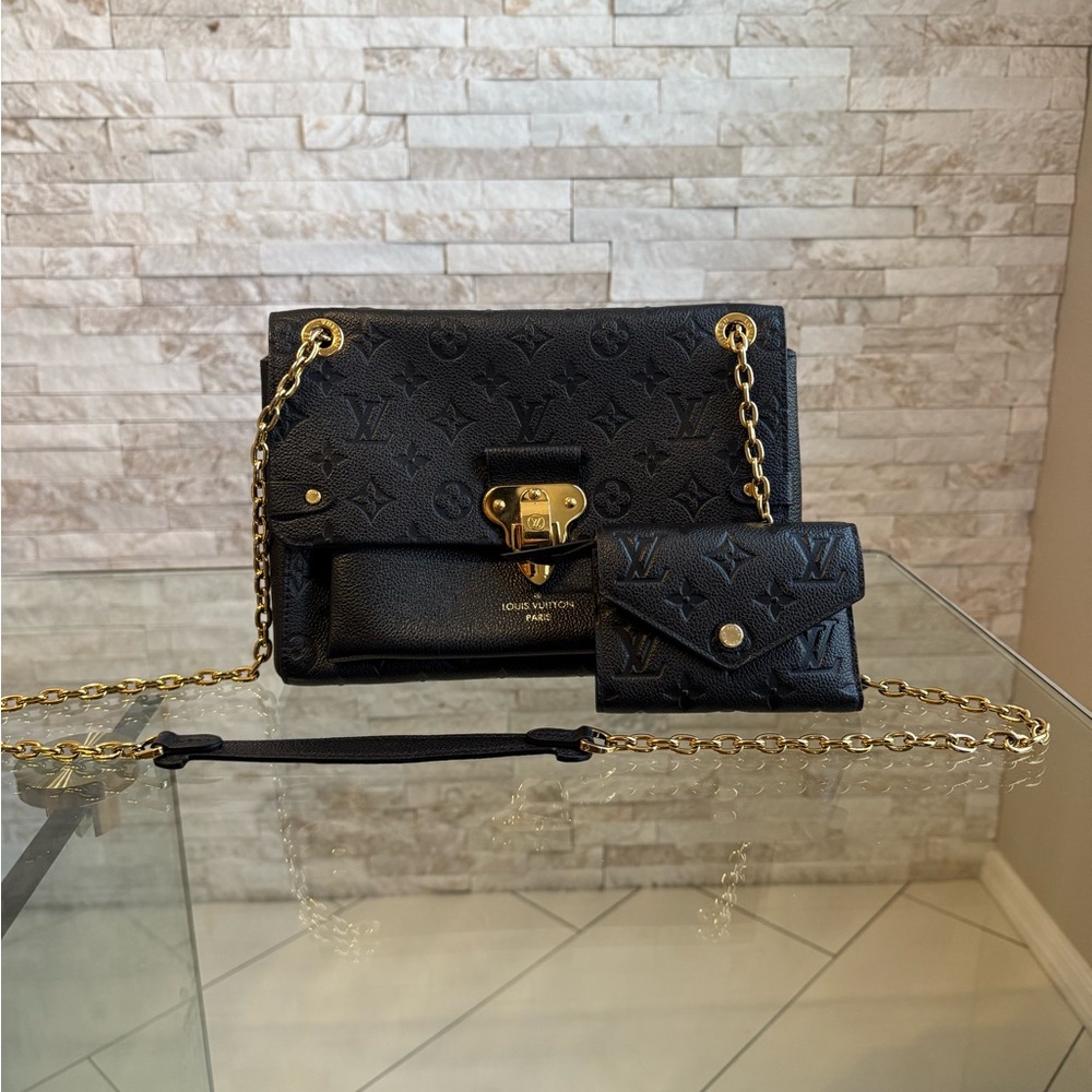 Louis Vuitton Black Monogram Purse Includes Matching Wallet